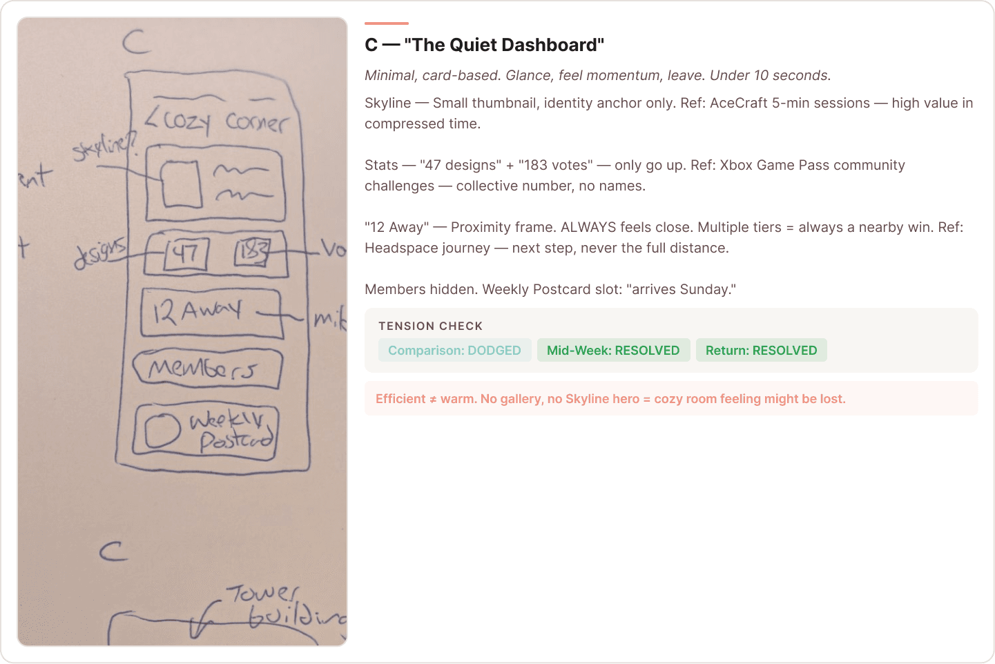 Direction C — The Quiet Dashboard